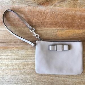 Coach Darcy Bow Leather Wristlet
